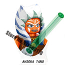 Jedi Ahsoka Tano Building Blocks Yoda Luke Skywalker Obi-Wan Kenobi Sith Palpatine Count Dooku Starkiller Brick Figure Toy