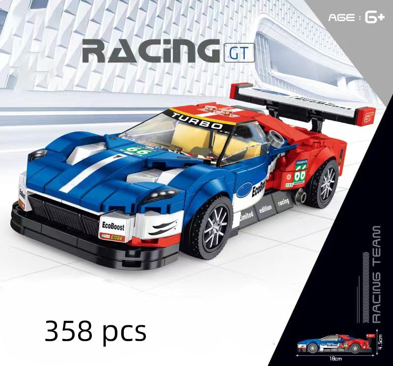 Racing Car City Speed Champions Sports Model Building Blocks DIY Bricks Kids Toy Classic Rally Super Racers Vehicle f1 technique