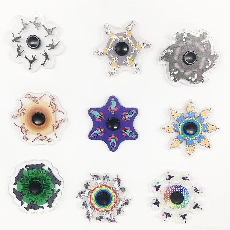 Dynamic Spinner Fidget Toys Animated Pikachu Sasuke Jiraiya Hatake Kakashi Nezuko Jouet Anti Stress Enfant Toy