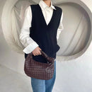 2022 Fashion woven bag luxury designer handbag brand women tote bag lady shoulder bags PU spring bags leather casual handbag