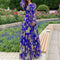 Maxi Dress Floral Printed  Loose Chiffon Fashion Abaya Islamic Clothes Muslim Female Saudi Arabia Dubai Kaftan Long Dress Summer