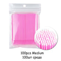 100PCS/Bag Eyelash Brushes Disposable Cotton Swab Micro Individual Eyelashes Microbrush Lash Removing Lash Extension Accessories