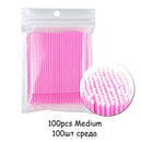 100PCS/Bag Eyelash Brushes Disposable Cotton Swab Micro Individual Eyelashes Microbrush Lash Removing Lash Extension Accessories