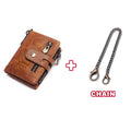 Genuine Leathe Men Wallet RFID Luxury Desig Bifold Short Wallets Male Hasp Vintage Purse Coin Pouch Multi-functional Card Pocket