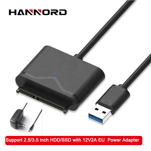 Sata to Usb 3.0 Cable  22PIN SATA  Adapter Support 12TB Power supply for PC 2.5/3.5 inch Hard Drive HDD SSD laptop