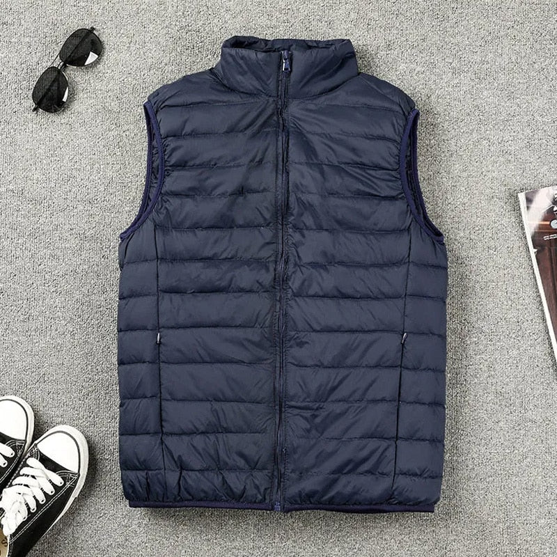Winter Men Duck Down Vest 2021 Coat Ultralight Sleeveless Puffer Vest Jacket ultra thin warm lightweight down jacket Waistcoat