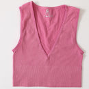 Vintage Crop Top Women Seamless Underwear Sexy Lingerie Female Tanks Vest Harajuku Deep V Neck Summer Camis Crop Top Camisole