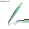 Stainless Steel Eyelashes Tweezers Professional For Lashes Extension Gold Decor Anti-static Eyebrow Tweezers Eyelash Extension