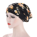 2021 New Elastic Fashion Turban Hat Solid Color Women Warm Winter Headscarf Bonnet Inner Hijabs Cap Muslim Hijab femme Wrap Head