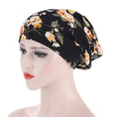 2021 New Elastic Fashion Turban Hat Solid Color Women Warm Winter Headscarf Bonnet Inner Hijabs Cap Muslim Hijab femme Wrap Head