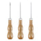 3PCS/SET Wooden Handle Sewing Awl Hand Stitcher Leathe Punch Tool DIY Shoe Repair Hook Tool Leather accessories