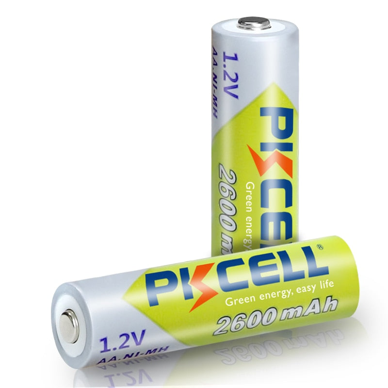 8pcs PKCELL Battery NIMH AA 2600Mah 1.2V 2A Ni-Mh aa Rechargeable Batteries AA Bateria Baterias + 2pcs Battery Hold Case Boxes