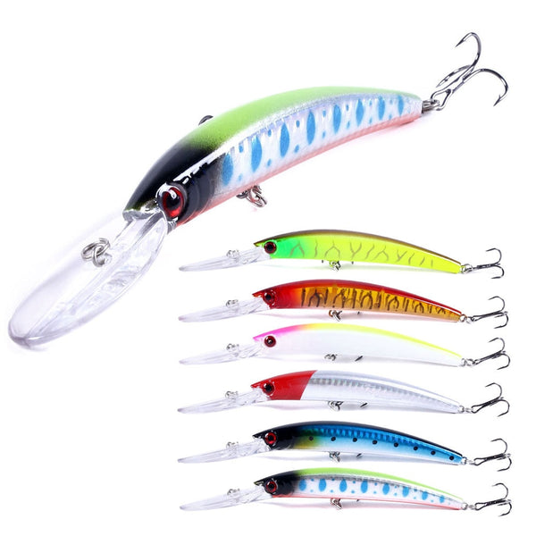 HENGJIA 1pcs 15cm 15g  Deep Diving Jerkbait Artificial Hard Bait Fishing Wobblers Minnow Lure for Bass Pike Carp Fishing  Tackle