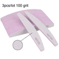 3/5/10Pcs Professional Nail File Sandpaper Strong Thick Nail Files Buffer For Manicure Sanding Half Moon Lime Nail Tools 100/180