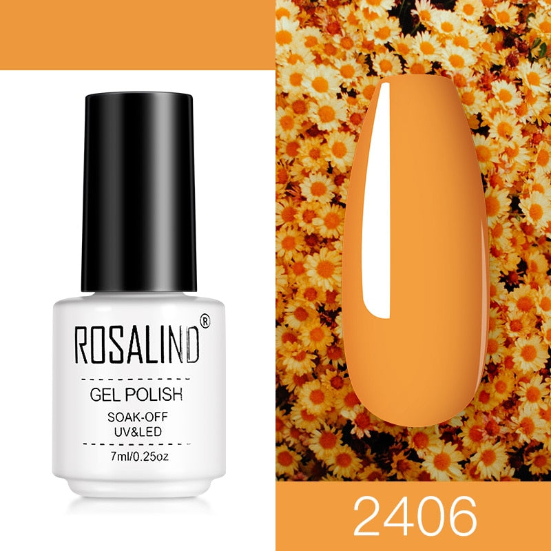 ROSALIND Nail Gel Polish Semi Permanent Polish All For Manicure Nails Art UV Hybrid Varnishes Gellak Base TOP Primer For Nails