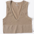 Vintage Crop Top Women Seamless Underwear Sexy Lingerie Female Tanks Vest Harajuku Deep V Neck Summer Camis Crop Top Camisole