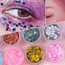 1Pcs Glitter Glam Eye Sparkly Glitter Hair Shimmer Gel Flash Heart Loose Sequins Glitter Eyeshadow Party Face Body Decoration