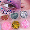 1Pcs Glitter Glam Eye Sparkly Glitter Hair Shimmer Gel Flash Heart Loose Sequins Glitter Eyeshadow Party Face Body Decoration