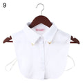 Women Cotton Lace Fake Collar Blouse Vintage Detachable Collar Women&#39;s shirt False Tie Men Lapel False Blouse Top Women Collars