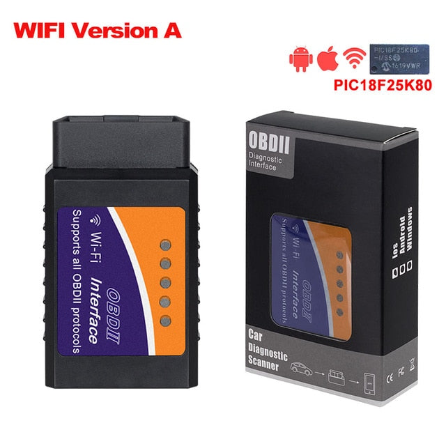 New ELM327 V1.5 OBD2 Scanner PIC18F25K80 Bluetooth/Wifi ELM 327 OBD Car Diagnostic Tool For Android /IOS OBDII Mini Code Reader