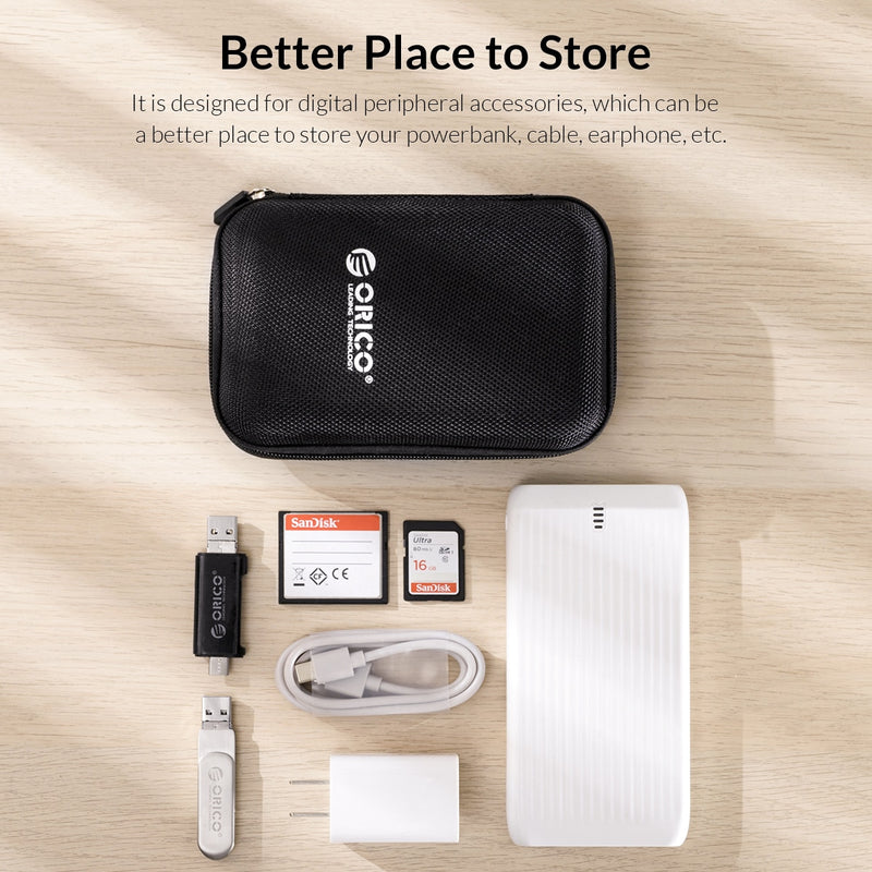 ORICO 2.5 Inch HDD Box Bag Case Portable Hard Drive Bag for External Portable HDD hdd box case storage Protection Black/Red/Blue