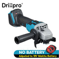 Drillpro 18V 125/100mm Brushless Impact  Angle Grinder Cordless Cutting Machine Polisher Power Tools compatible Makita Battery