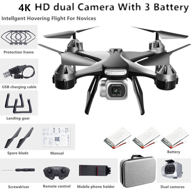 2021 New JC801 UAV HD Professional Dual Camera Remote Control Helicopter 4K Dual Camera Drone Aerial Photography Quadcopter WIFI