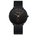 2022 Mens Fashion Minimalist Watches Men Business Casual Quartz Watch Simple Male Stainless Steel Mesh Band Clock reloj hombre