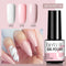 LILYCUTE 3 PCS Gel Nail Polish Set Nude Pink Glitter Sequins Matte Effect Gel Long Lasting Base Top Coat Nail Art Design Hybrid