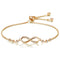 SIPENGJEL Fashion Stainless Steel Endless Love Infinity Chain Bracelets On Hand Adjustable Bracelets For Woman Party Jewelry