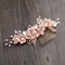 MOLANS Luxury Hairpin For Women Hair Combs Headdress Prom Bridal Wedding Crown Elegant Hair Accessories Gold Leaves Headwear 1PC