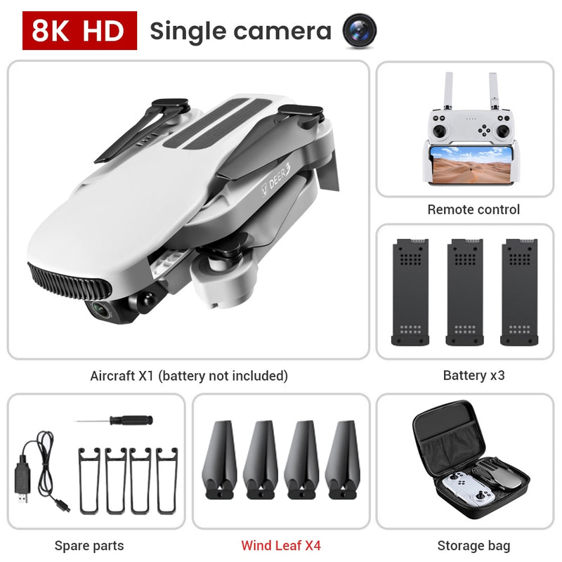 2021 New LU3 Gps Drone 8K Hd Dual Camera Profesional Helicopter Fpv Eders Foldable Rc Quadcopter 5G Wifi Brushless Motor Drones