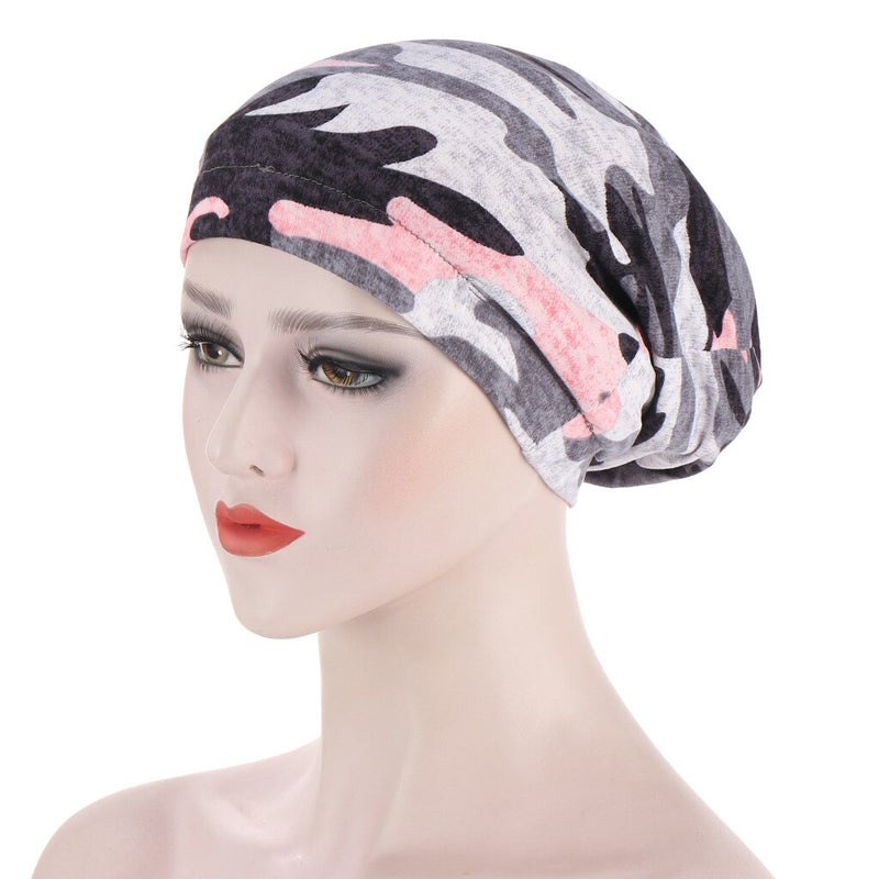 2021 New Elastic Fashion Turban Hat Solid Color Women Warm Winter Headscarf Bonnet Inner Hijabs Cap Muslim Hijab femme Wrap Head