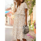 2021 Summer Polka Dot Dress Ladies Leopard Print Shirt Dress, Bohemian, Mid-length, High Waist, Beachwear, Vacation, Summer