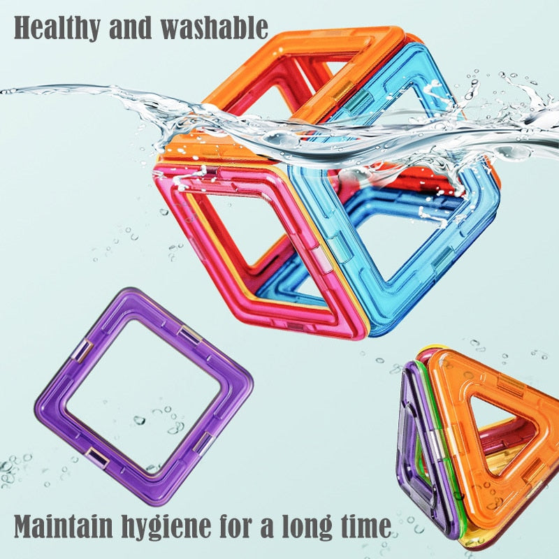 ZKZC 21-180pcs Big Size Magnetic Designer Magnet Building Blocks Construction Set Magnetic Bircks DIY Toys For Children Gifts