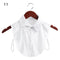 Fashion White Black Lace Fake Collar Blouse Vintage Detachable Shirt False Collar Lapel Blouse Top Women Clothes Accessories