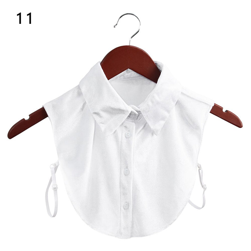 Fashion White Black Lace Fake Collar Blouse Vintage Detachable Shirt False Collar Lapel Blouse Top Women Clothes Accessories