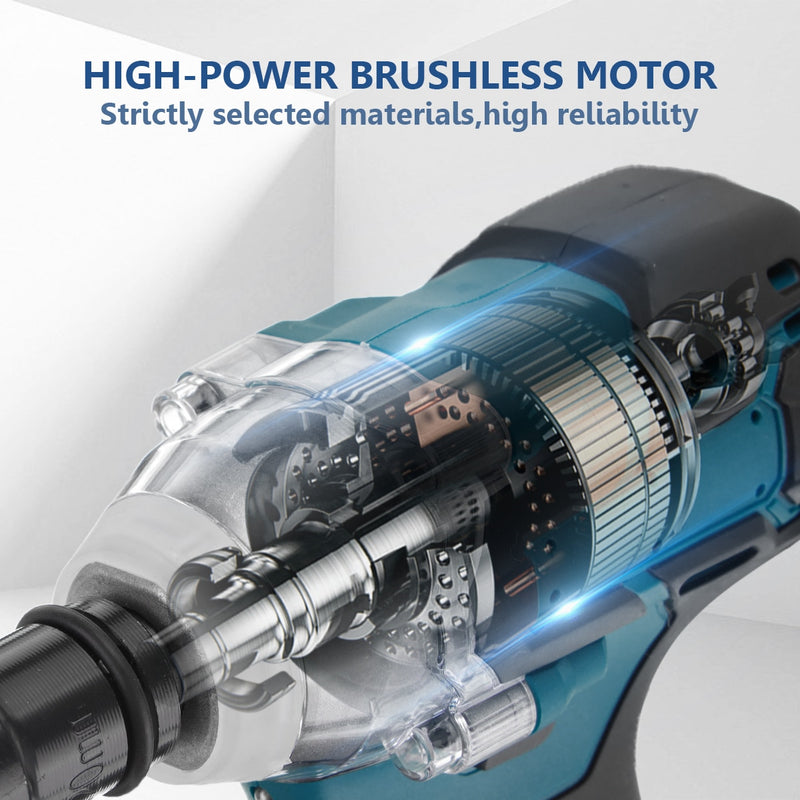 Brushless Cordless Electric Impact Wrench 18V Rechargeable Wrench Power Tool Compatible with Makita Battery Electric wrench