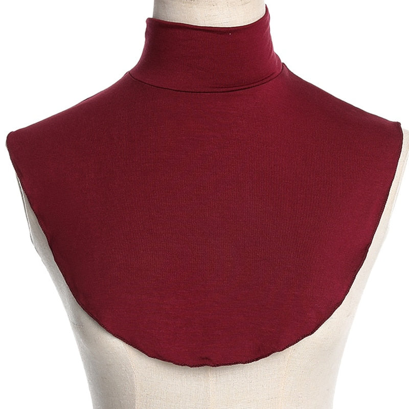 Neck Cover Fake Collar Women Cotton Jersey Hijab Ramadan Muslim Fashion Inner Cap Turban Islam Clothing Modal Turtleneck