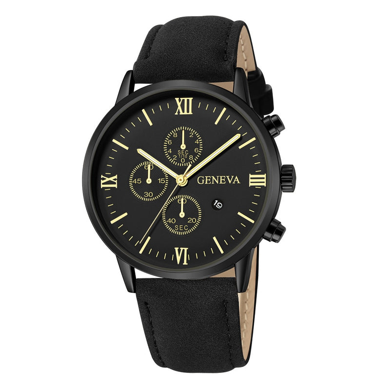 2022 Men Casual Sport Watches Geneva Leather Band Calendar Quartz Watch Clearance Sale Dropshipping Reloj Hombre Erkek Kol Saati