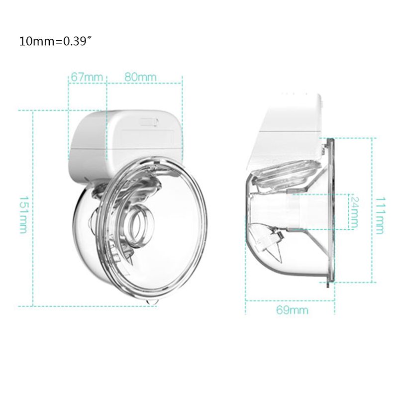 Electric Breast Pump Double Silent Wearable Automatic Milker Hands-Free Portable Milk Extractor USB Chargable