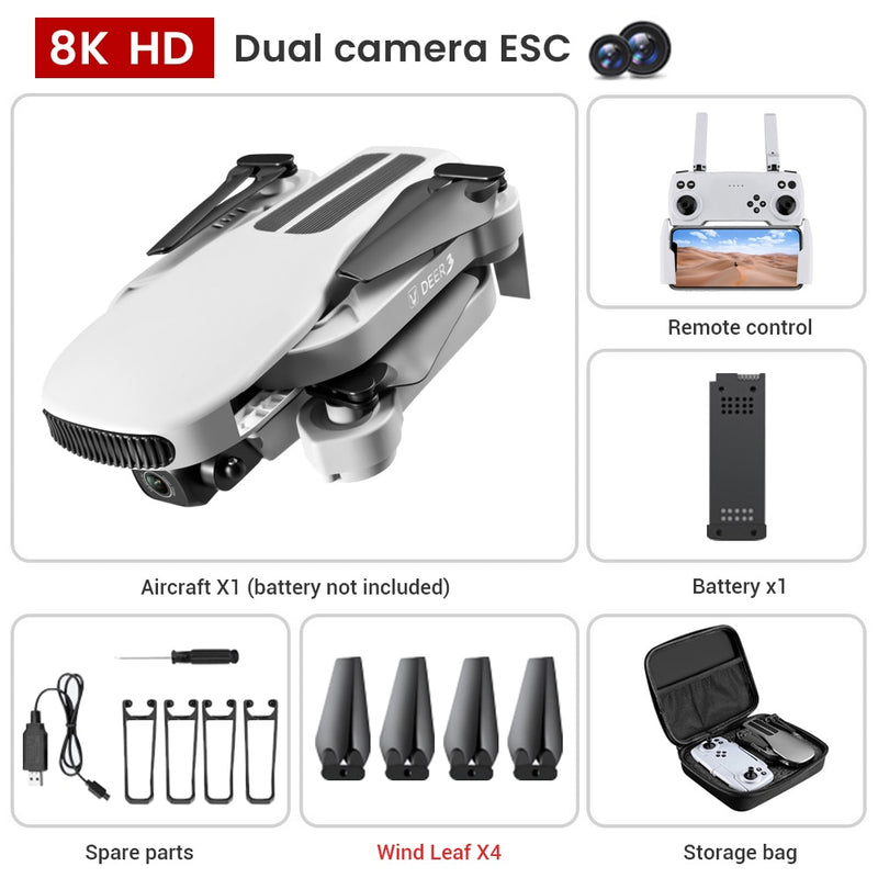 2021 New LU3 Gps Drone 8K Hd Dual Camera Profesional Helicopter Fpv Eders Foldable Rc Quadcopter 5G Wifi Brushless Motor Drones
