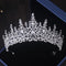 Gorgeous Silver Color Crystal Bridal Jewelry Sets Fashion Tiaras Crown Earrings Choker Necklace Women Wedding Dress Jewelry Set