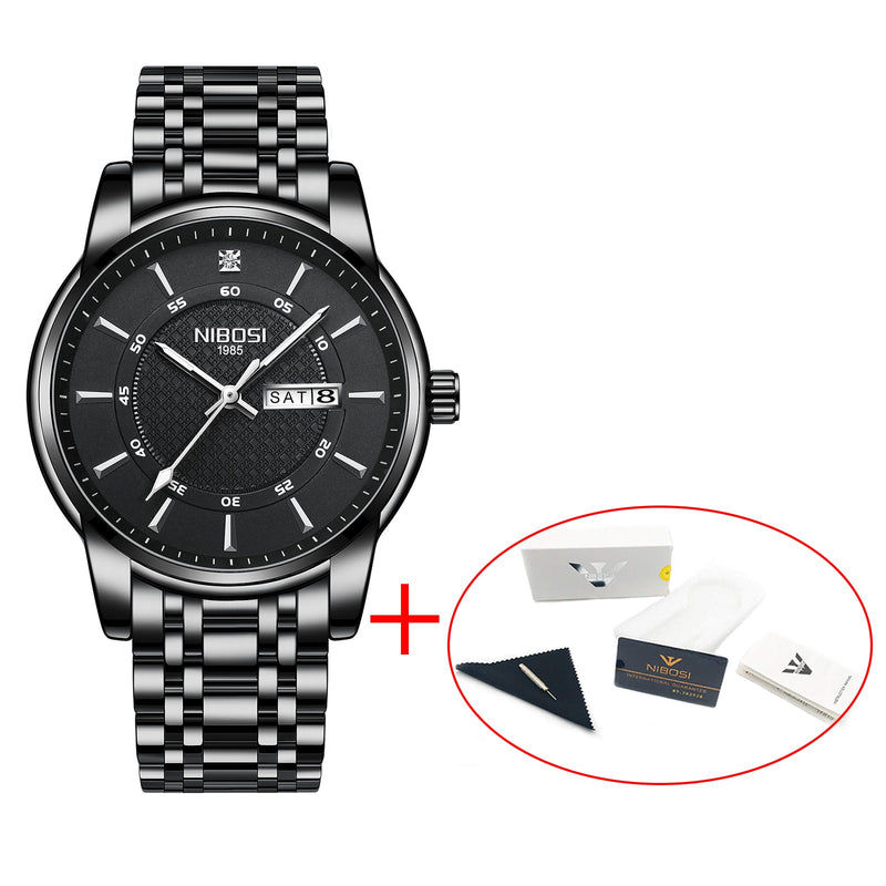 NIBOSI Gold Watch for Men Warterproof Sports Mens Watch Top Brand Luxury Clock Male Business Quartz Wristwatch Relogio Masculino