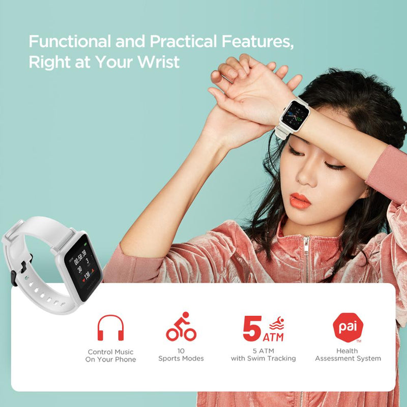 In Stock 2020 Global Amazfit Bip S Smartwatch 5ATM waterproof built in GPS GLONASS Smart Watch for Android iOS Phone