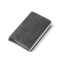 Custom Name Business Bank Credit Card Holder Men Wallet Coin Leather Wallet RFID Aluminium Box CardHolder with Money Clips Purse