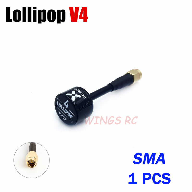 Foxeer Antenna Lollipop 4 V4 FPV Antenna 5.8G 2.6Dbi Stubby RHCP SMA RPSMA UFL Straight/Angle MMCX 7.2g For FPV RC Racing Drone
