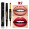 2 IN 1  Lip Liner Waterproof Matte Lipstick Pencil Contour Tint Sexy Red Matte Long Lasting Moisturizer Lipliner Cosmetics TSLM1