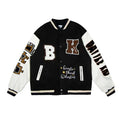 2021 street retro Letter embroidery baseball uniform cotton bomber jacket women winter loose all-match casual thickened jacket