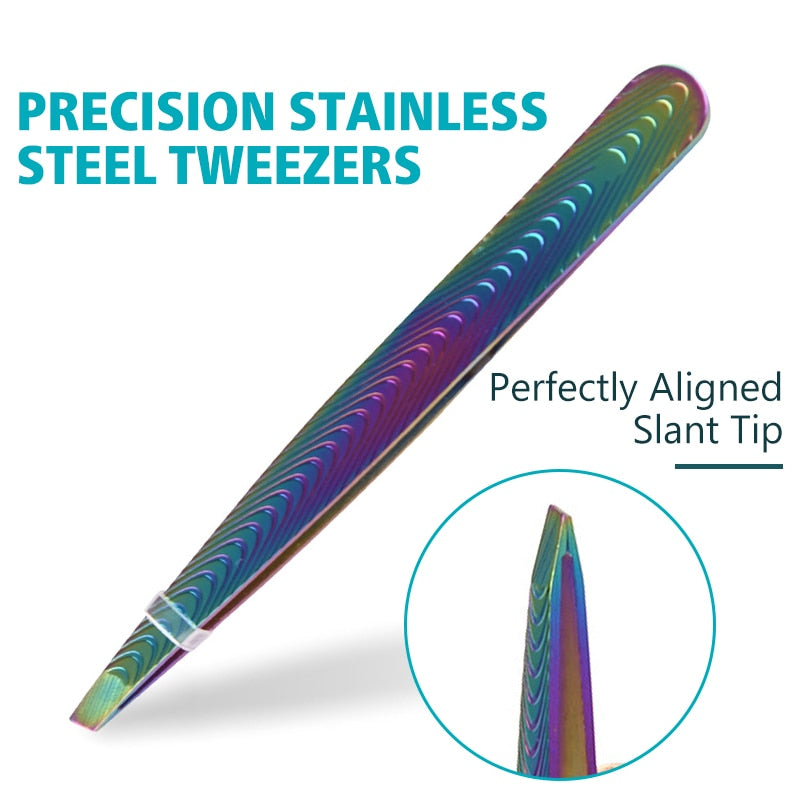 1Pcs Eyebrows Tweezers Trimmer Professional Beard Eyelash Brow Hair Removal Plucker  For Face Makeup Tool Man Or Women&